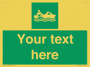 Custom sign safe condition Rescue boat